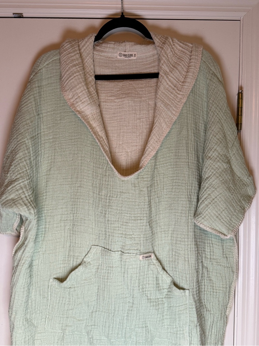 GUC Sand Cloud Mint Gauze Hooded Poncho Beach Cover Up One Size